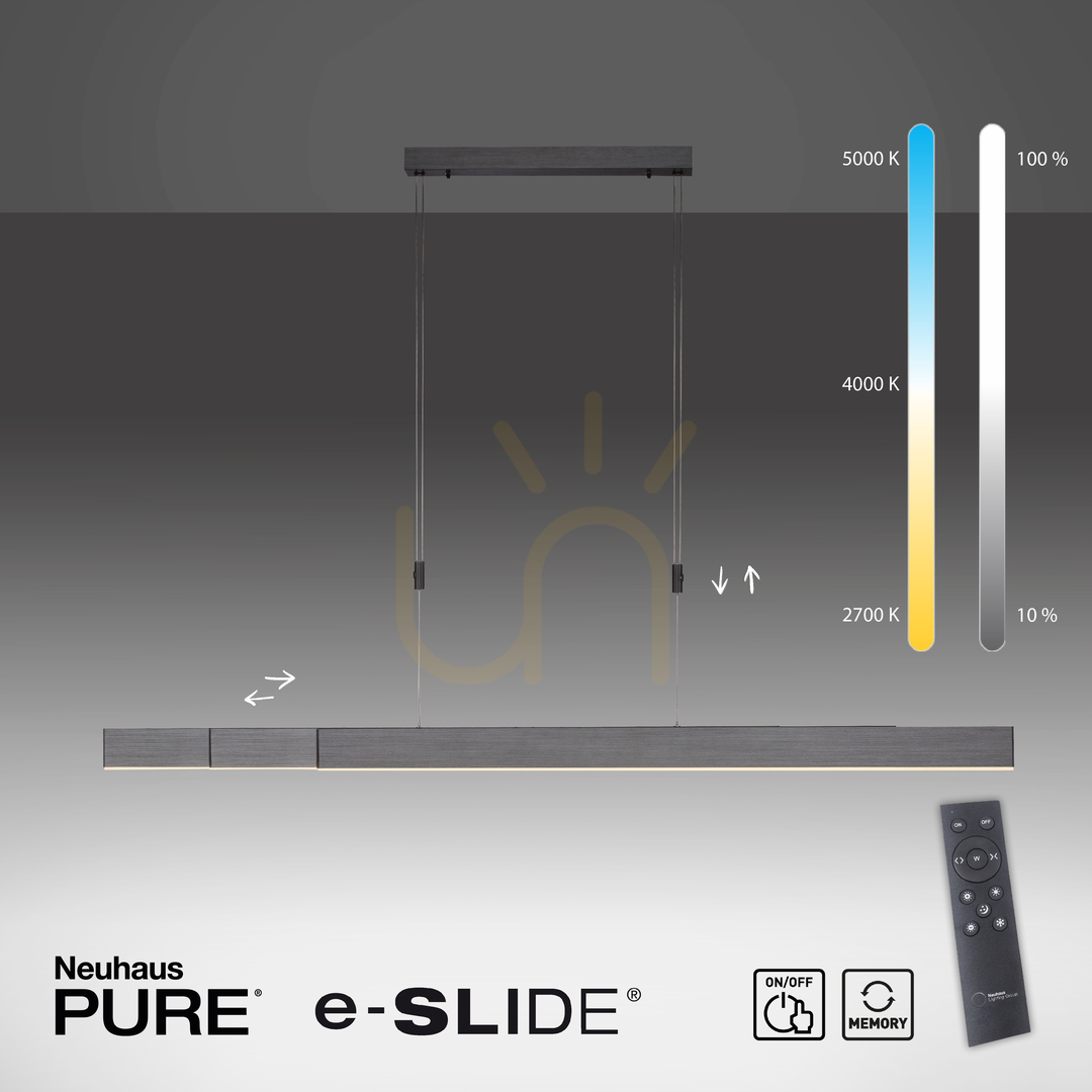 Display PURE-MOTO 2525-15 Grå pendellampa med 3 LED-lampor PURE-MOTO 2525-15 Grå pendellampa med 3 LED-lampor