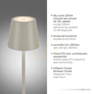 EURIA 19250-40 bordslampa, grå, 1xLED 3 EURIA 19250-40 bordslampa, grå, 1xLED small 3
