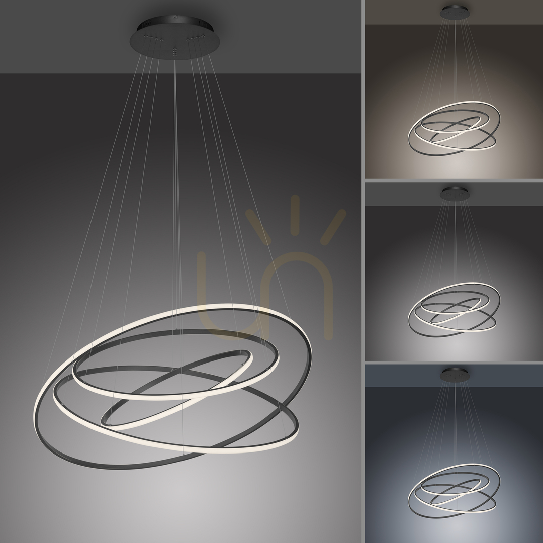 Kontrollera TESSARA 2124-13 Antracit 1xLED taklampa TESSARA 2124-13 Antracit 1xLED taklampa