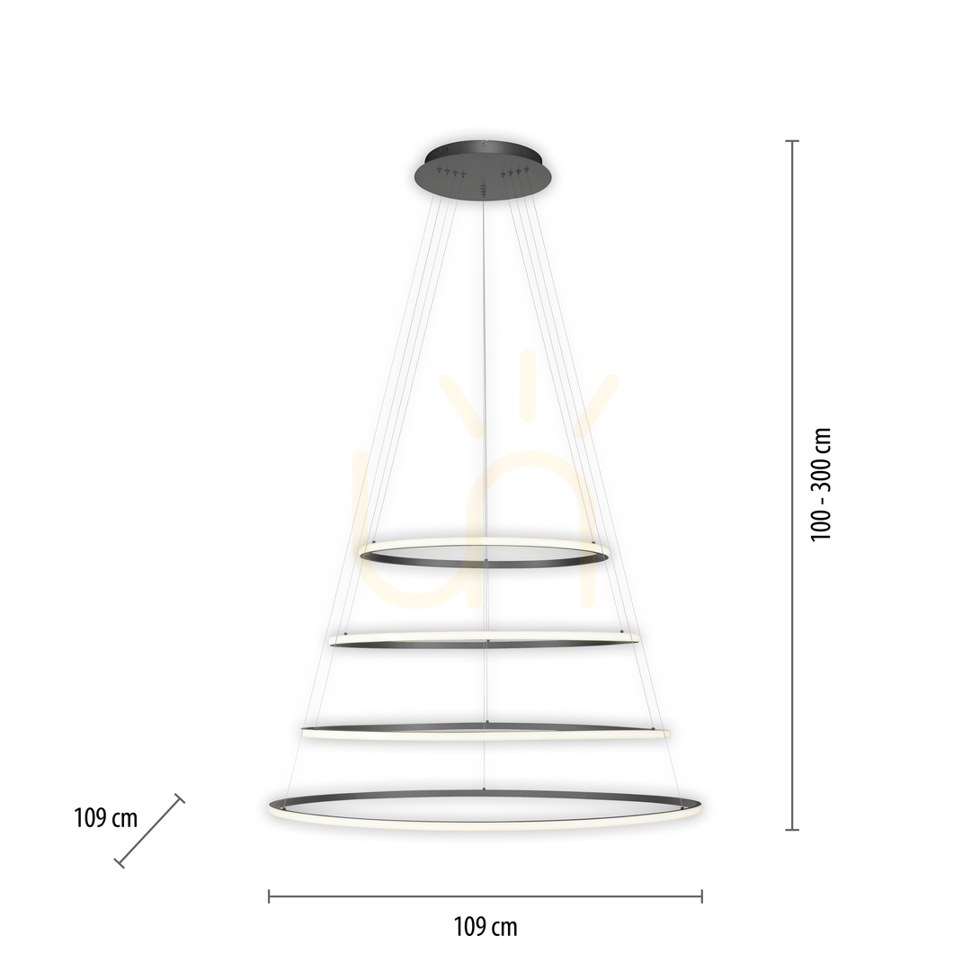 Display TESSARA 2124-13 Antracit 1xLED taklampa TESSARA 2124-13 Antracit 1xLED taklampa