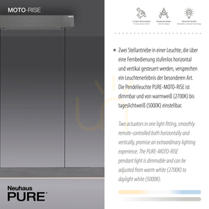 PURE-MOTO-RISE 2545-15 Grå 3xLED-pendellampa small 3