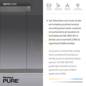 PURE-MOTO-RISE 2545-15 Grå 3xLED-pendellampa small 4