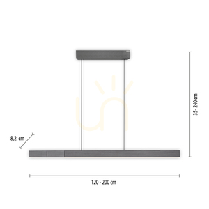 PURE-MOTO-RISE 2545-15 Grå 3xLED-pendellampa small 8
