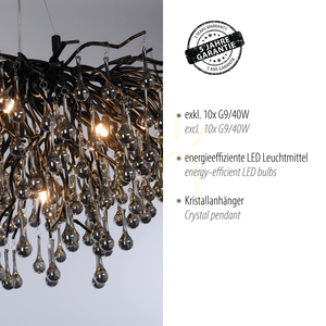 ICICLE 2192-18 Svart 10xG9 taklampa small 4