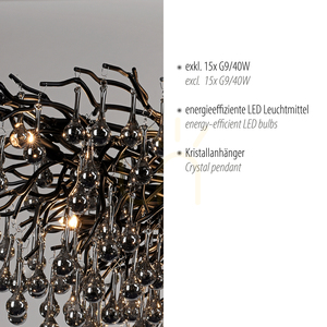 ICICLE 2031-18 Svart 15xG9 taklampa small 3