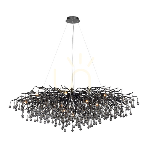 Kontrollera ICICLE 2031-18 Svart 15xG9 taklampa