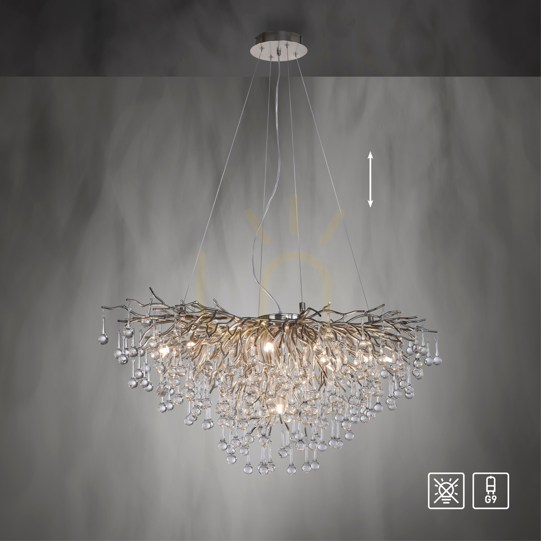 Display ICICLE 2192-55 Silver 10xG9 taklampa ICICLE 2192-55 Silver 10xG9 taklampa