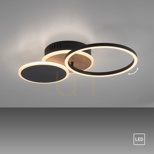 SEVENT 14116-78 Taklampa, träfinish, 1xLED small 13