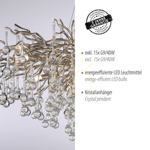 ICICLE 2031-55 taklampa, silver, 15xG9 small 4
