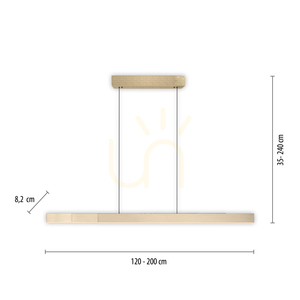PURE-MOTO-RISE 2545-60 Guld 3xLED-pendellampa small 8