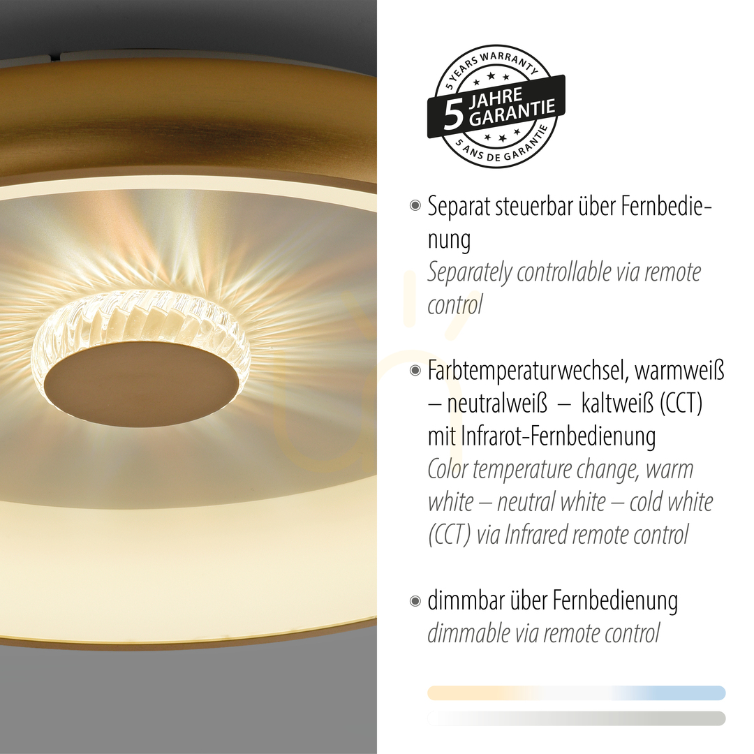 Visa VERTIGO 14386-60 Taklampa, mässing, 1xLED VERTIGO 14386-60 Taklampa, mässing, 1xLED