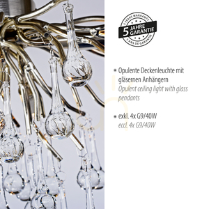 ICICLE 8090-55 Silver taklampa, 4xG9 small 4