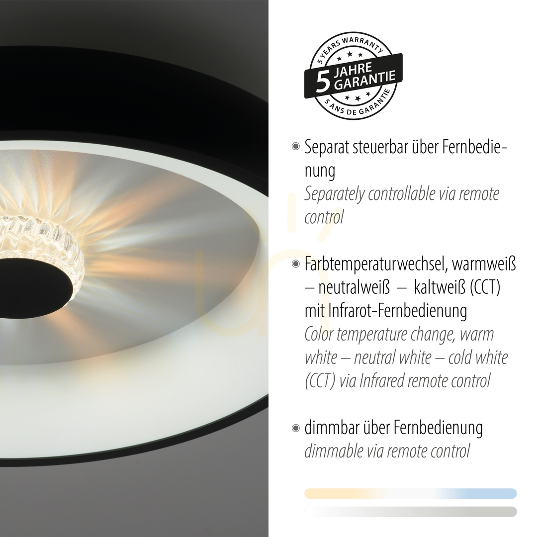 Visa VERTIGO 14384-18 Svart taklampa, 1xLED VERTIGO 14384-18 Svart taklampa, 1xLED