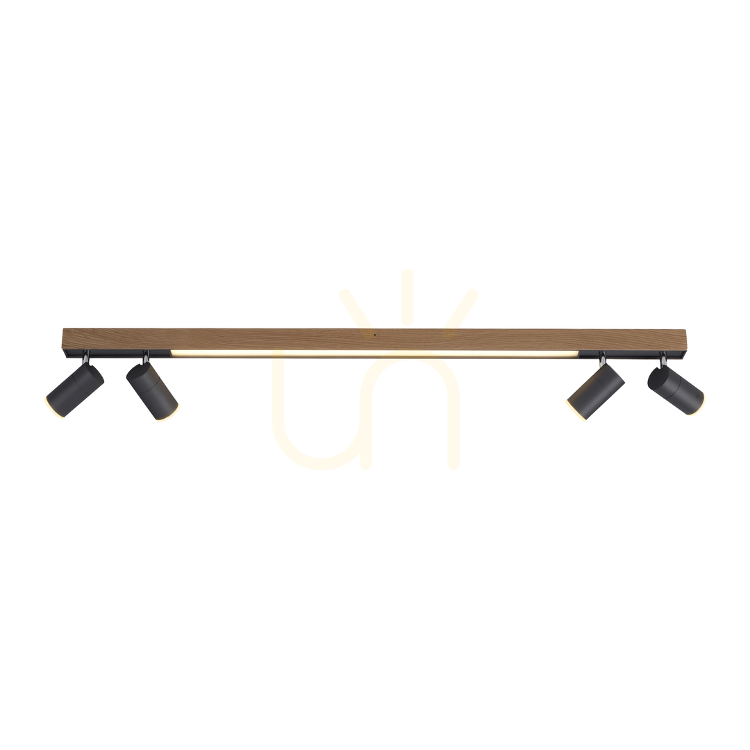 Utsikt PURE-LINES 6121-79 Taklampa, träfinish, 5xLED PURE-LINES 6121-79 Taklampa, träfinish, 5xLED