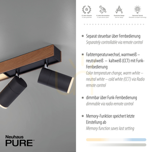 PURE-LINES 6121-79 Taklampa, träfinish, 5xLED 4 PURE-LINES 6121-79 Taklampa, träfinish, 5xLED small 4