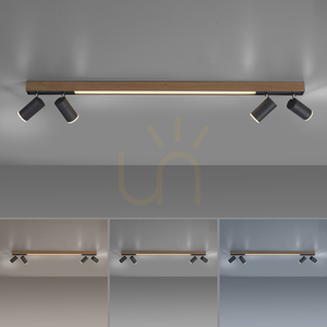 PURE-LINES 6121-79 Taklampa, träfinish, 5xLED 5 PURE-LINES 6121-79 Taklampa, träfinish, 5xLED small 5