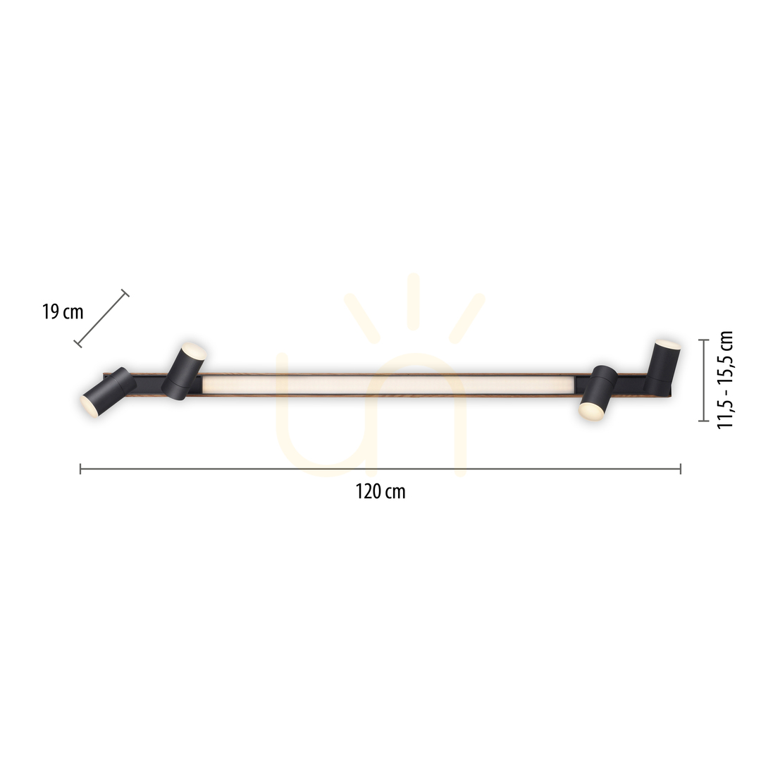 Display PURE-LINES 6121-79 Taklampa, träfinish, 5xLED PURE-LINES 6121-79 Taklampa, träfinish, 5xLED