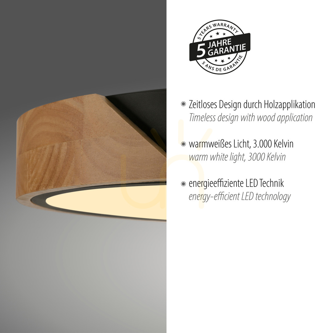 Visa BILA 14288-18 Svart taklampa, 1xLED BILA 14288-18 Svart taklampa, 1xLED