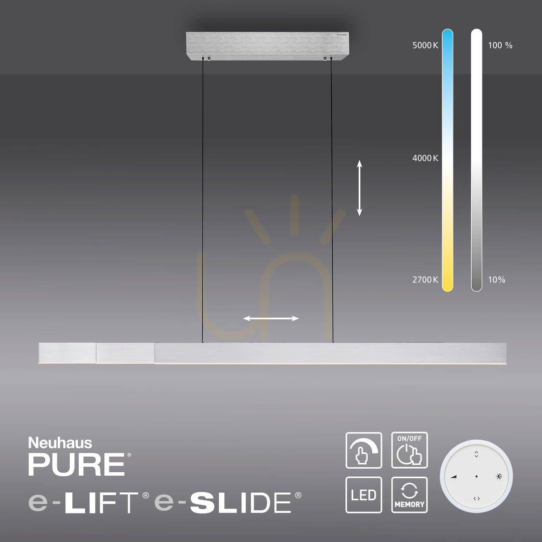 Display PURE MOTO-RISE 2545-95 Silver 3xLED taklampa PURE MOTO-RISE 2545-95 Silver 3xLED taklampa