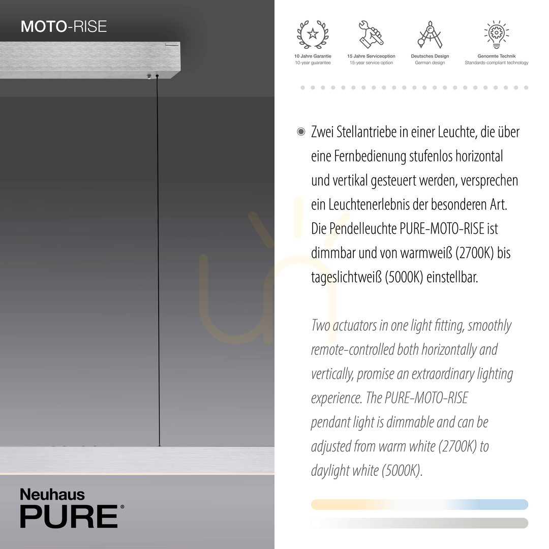 Visa PURE MOTO-RISE 2545-95 Silver 3xLED taklampa PURE MOTO-RISE 2545-95 Silver 3xLED taklampa
