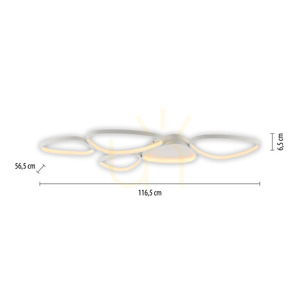 PEBBLES 14045-16 Vit taklampa, 1xLED small 14