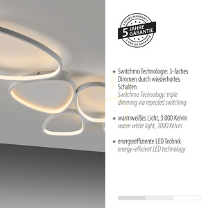 PEBBLES 14045-16 Vit taklampa, 1xLED small 4