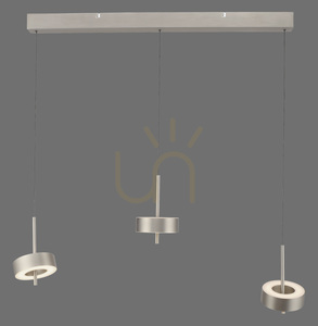 Q-ROTATE 2248-95 Silver 3xLED taklampa small 0