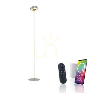 Q-ROTATE 324-95 golvlampa, silver, 1xLED small 1