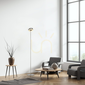 Q-ROTATE 324-95 golvlampa, silver, 1xLED small 2