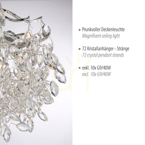 RICICLE 6053-17 Taklampa i krom, 10xG9 small 3