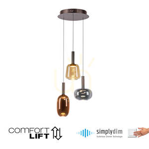 IRIDES 2679-70 Flerfärgad pendellampa med 3 LED-lampor 1 IRIDES 2679-70 Flerfärgad pendellampa med 3 LED-lampor small 1