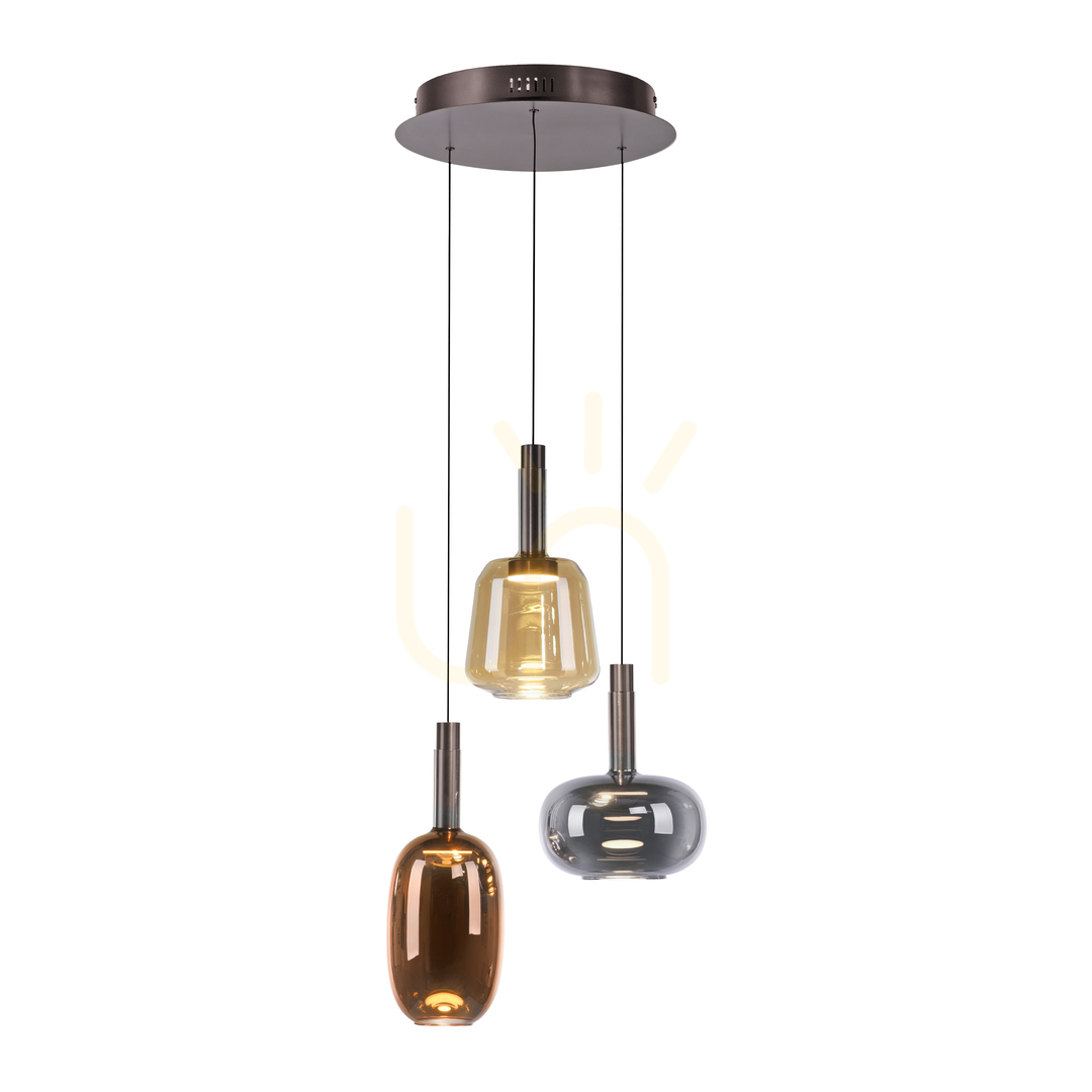 Display IRIDES 2679-70 Flerfärgad pendellampa med 3 LED-lampor IRIDES 2679-70 Flerfärgad pendellampa med 3 LED-lampor