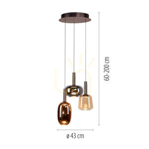 IRIDES 2679-70 Flerfärgad pendellampa med 3 LED-lampor 8 IRIDES 2679-70 Flerfärgad pendellampa med 3 LED-lampor small 8