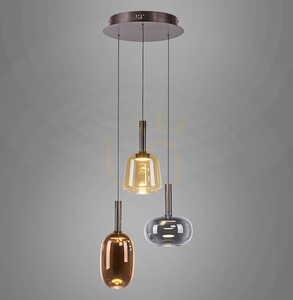 IRIDES 2679-70 Flerfärgad pendellampa med 3 LED-lampor 0 IRIDES 2679-70 Flerfärgad pendellampa med 3 LED-lampor small 0