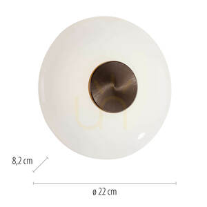 PURE VITRUM 6082-34 Brun vägglampa, 1xLED small 8