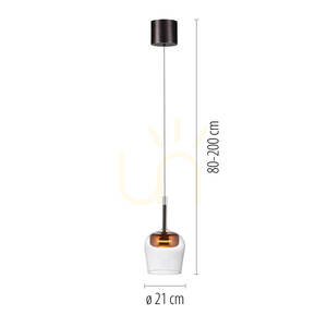 Q-KON 2741-20 Hänglampa i koppar, 1xLED small 8