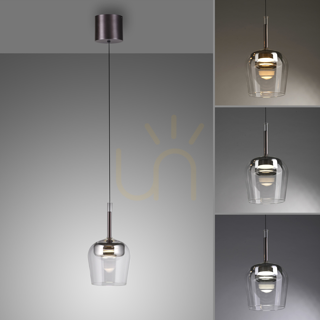 Kontrollera Q-KON 2741-21 Silver 1xLED-pendellampa Q-KON 2741-21 Silver 1xLED-pendellampa