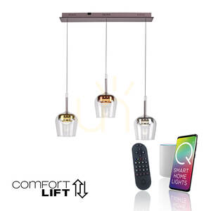 Q-KON 2742-70 Flerfärgad pendellampa med 3 LED-lampor small 1