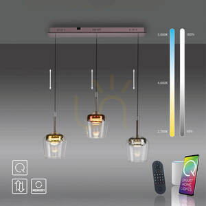Q-KON 2742-70 Flerfärgad pendellampa med 3 LED-lampor small 12