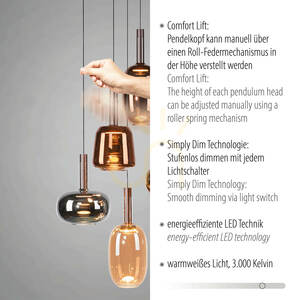 IRIDES 2682-70 Flerfärgad 5xLED-pendellampa 3 IRIDES 2682-70 Flerfärgad 5xLED-pendellampa small 3