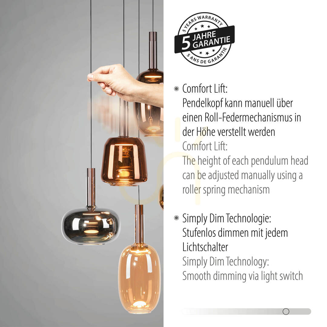 Visa IRIDES 2682-70 Flerfärgad 5xLED-pendellampa IRIDES 2682-70 Flerfärgad 5xLED-pendellampa