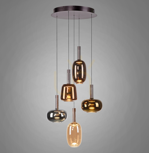 Kontrollera IRIDES 2682-70 Flerfärgad 5xLED-pendellampa