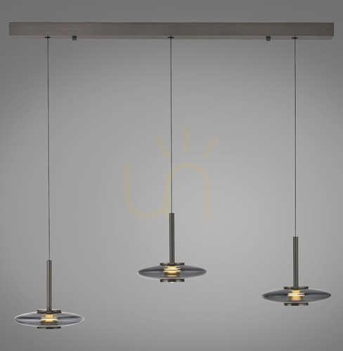 Kontrollera PURE VITRUM 2083-15 Grå 6xLED-pendellampa