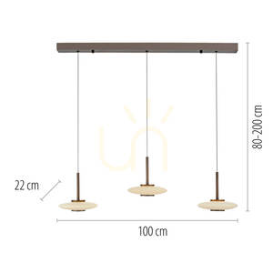 PURE VITRUM 2083-34 Brunt taklampa med 6 LED-lampor small 8