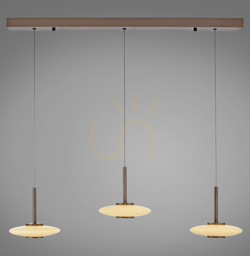 Kontrollera PURE VITRUM 2083-34 Brunt taklampa med 6 LED-lampor