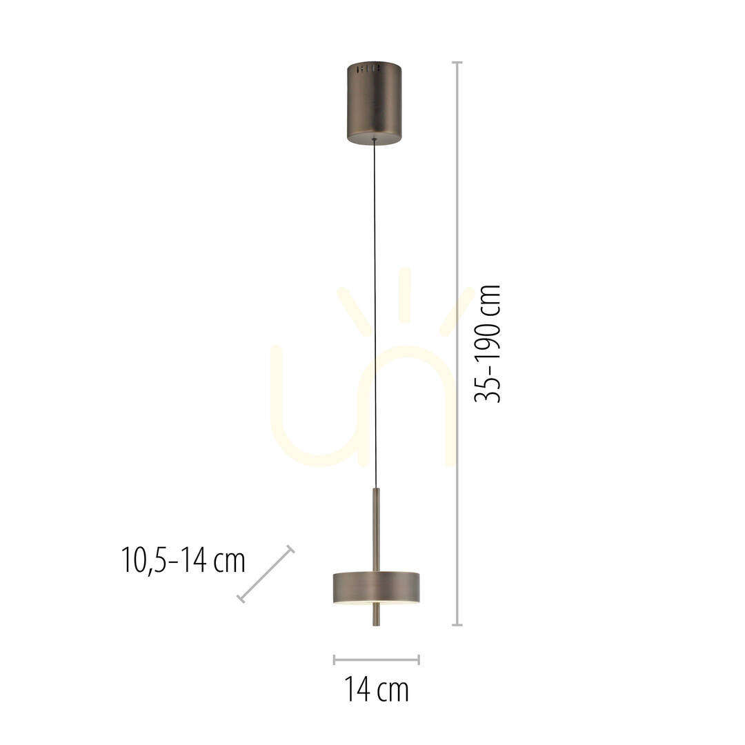 Display Q-ROTATE 2247-34 Brunt 1xLED-pendelljus Q-ROTATE 2247-34 Brunt 1xLED-pendelljus