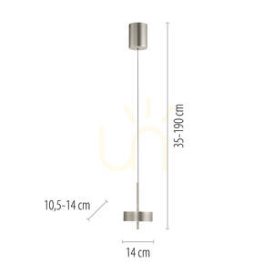 Q-ROTATE 2247-95 Silver 1xLED taklampa small 8