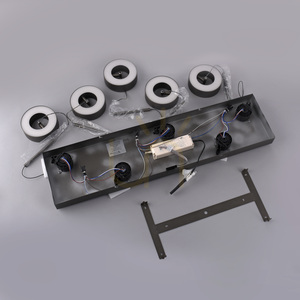 Q-ROTATE 2249-34 Brunt 5xLED-pendelljus small 14