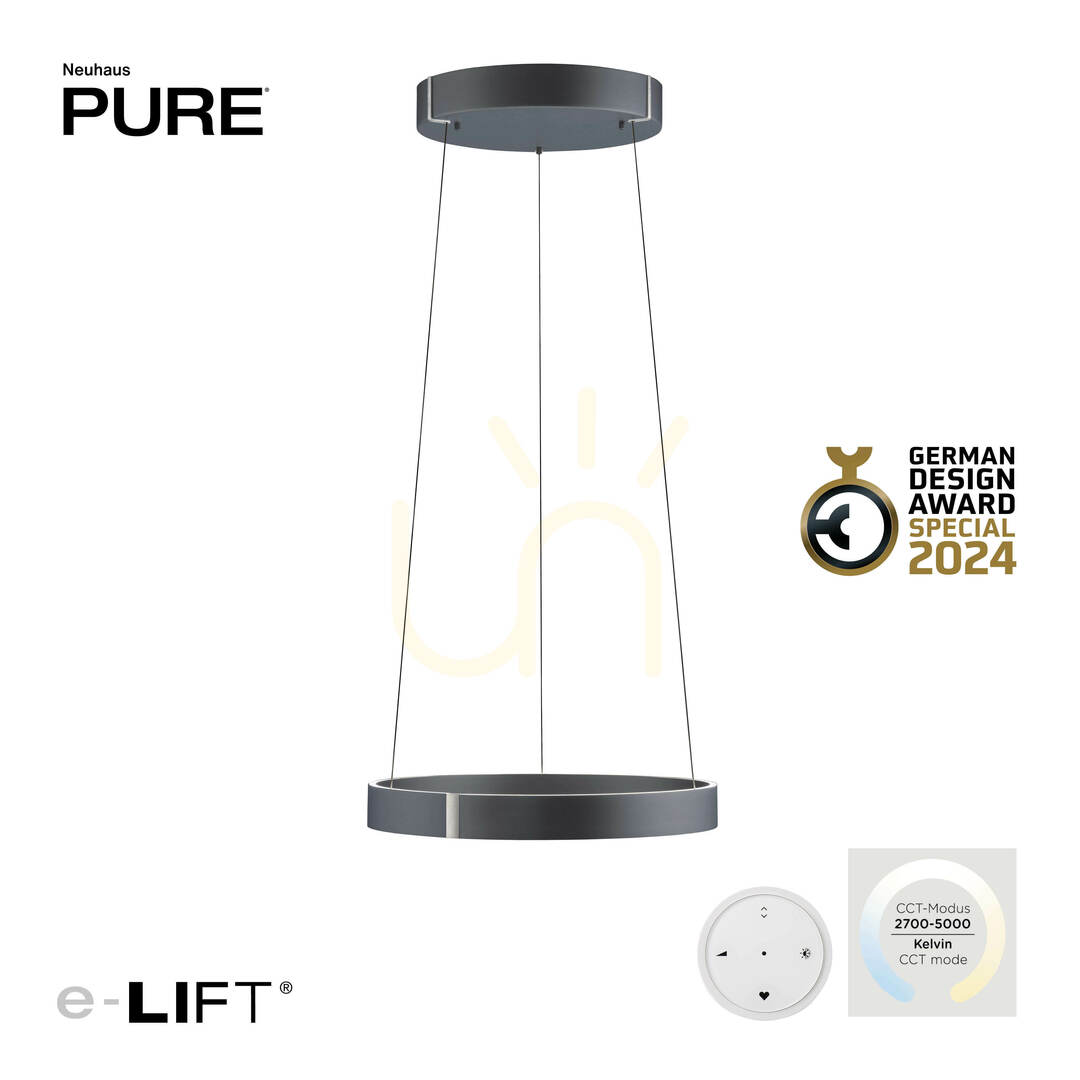 Utsikt PURE E-CLIPSE 2560-15 Grå 2xLED taklampa PURE E-CLIPSE 2560-15 Grå 2xLED taklampa