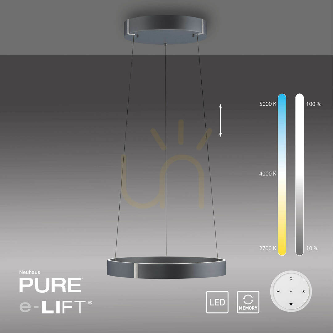 Display PURE E-CLIPSE 2560-15 Grå 2xLED taklampa PURE E-CLIPSE 2560-15 Grå 2xLED taklampa